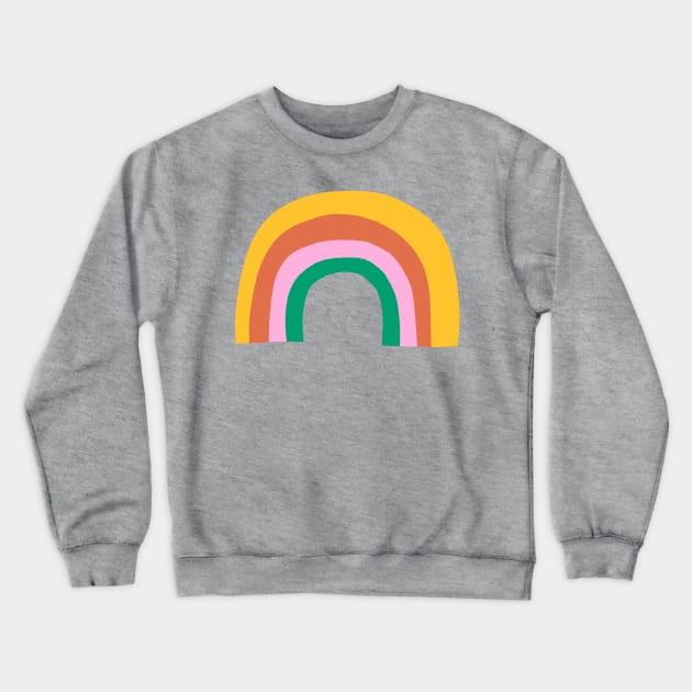 Bright Rainbow Naive Crewneck Sweatshirt by Rebelform